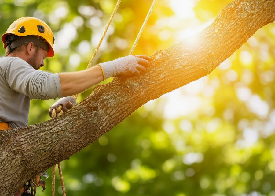 Tree removal work by Green Island Tree Services in Douglasville, GA