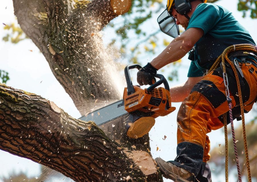 Tree removal work by Off The Top Tree Service in New Lenox, IL