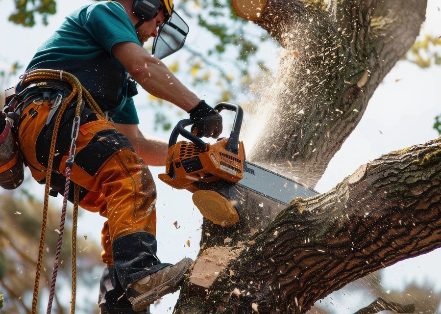 Tree removal work by Cousins Tree Services in Lake Station, IN