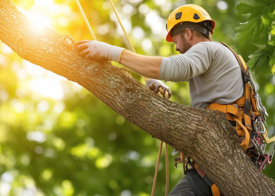 Tree removal work by Prestige Landscaping Experts in Fort Mill, SC