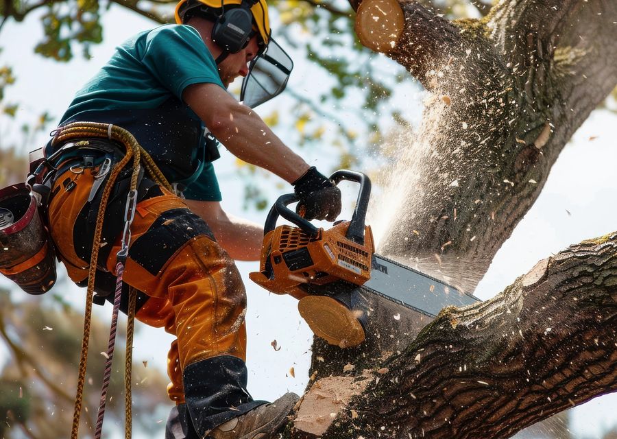 Tree removal work by D&D Tree Service. in Upper Leacock, PA