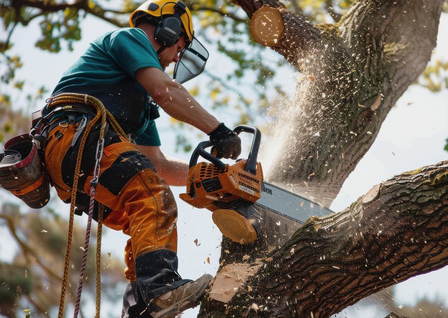 Tree trimming and pruning by Jersey Tree Care llc in Fletcher, NC