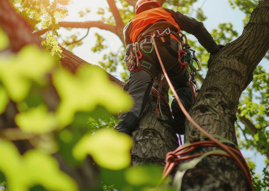 Tree trimming and pruning by KD Tree service Rockville in Lombard, IL