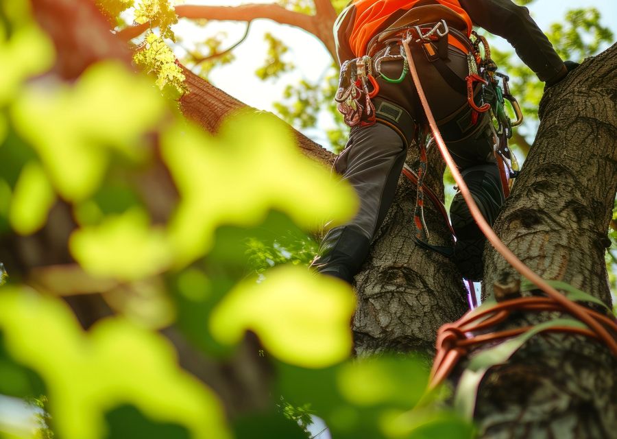 Tree trimming and pruning by Howard's Tree Service Inc in Lilburn, GA