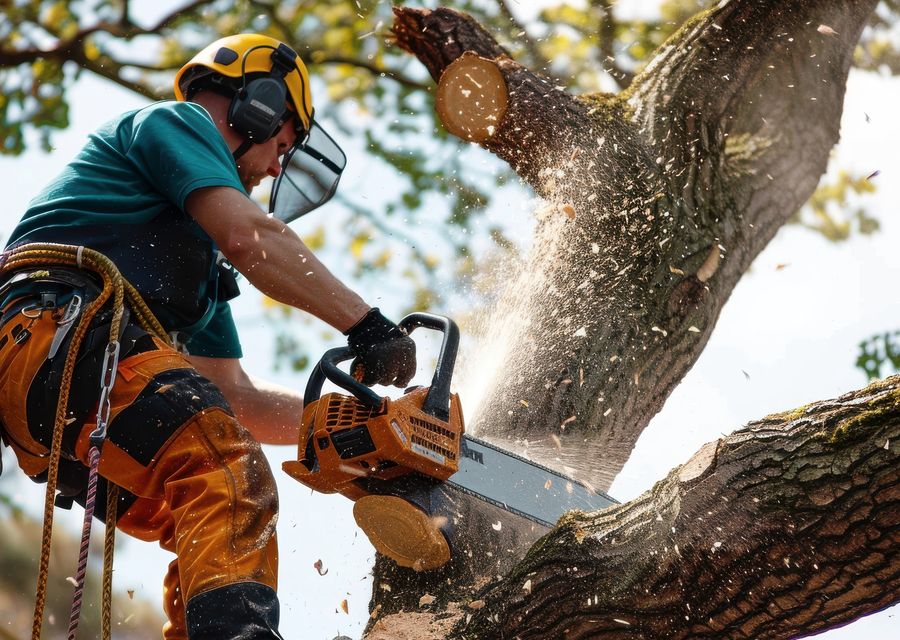 Tree trimming and pruning by Leo's Tree Service in Marshall, NC