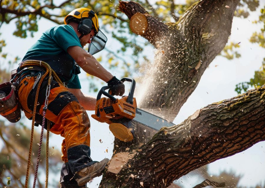 Tree service project by Louis Contino Landscaping in Streamwood, IL